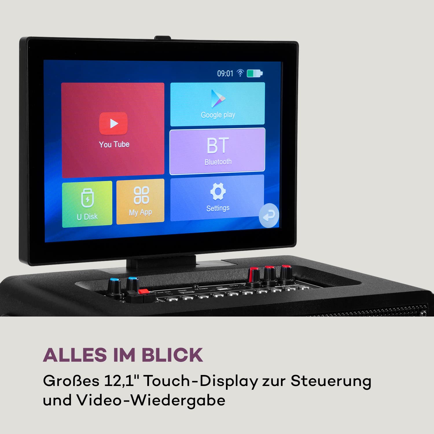 auna-pa-karaoke-maschine-mit-2-mikrofonen-12-1-cm-display-wifi-und-bluetooth image 4