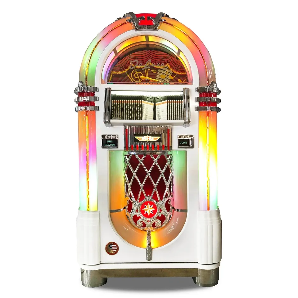 rock-ola-bubbler-cd-8-jukebox-gloss-white-cd-musikbox image 1