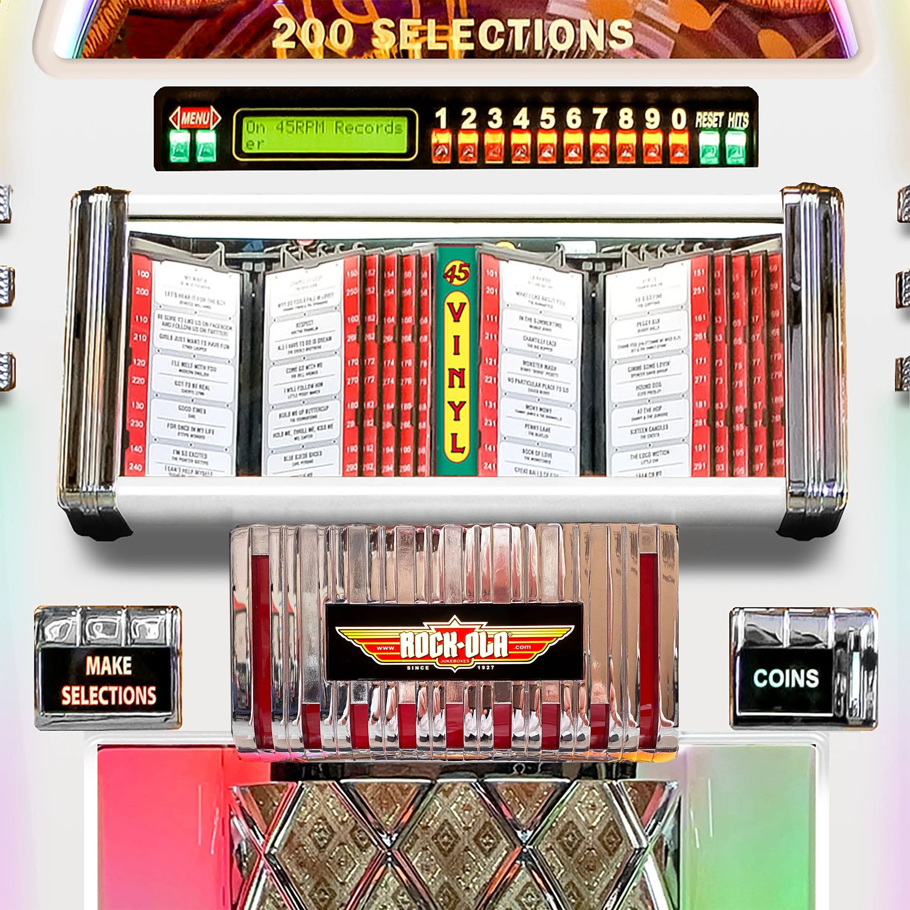 rock-ola-bubbler-vinyl-45-jukebox-gloss-white-100x-45rpm-mit-bluetooth image 8