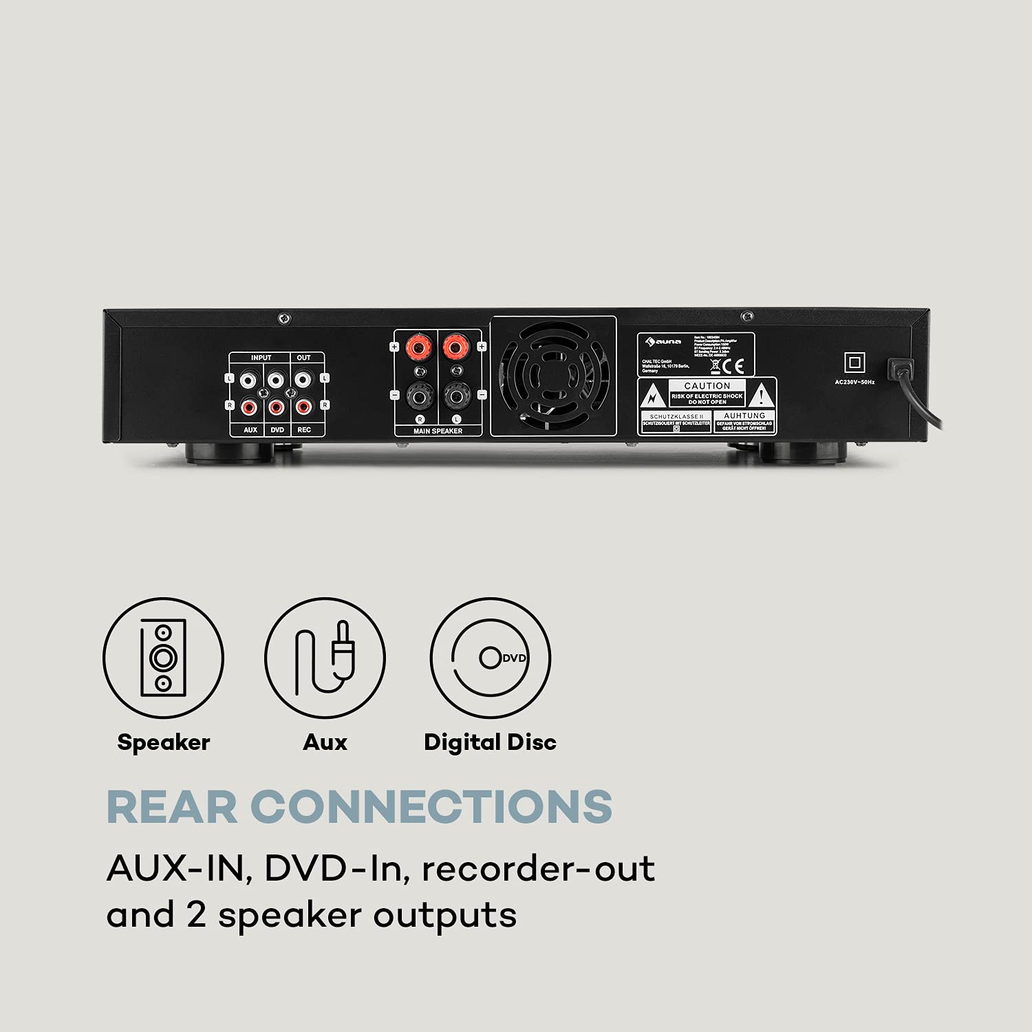 auna-amp-stereo-hifi-verst-rker-2x-60-watt-mit-bluetooth-usb-und-karaoke-schwarz image 7