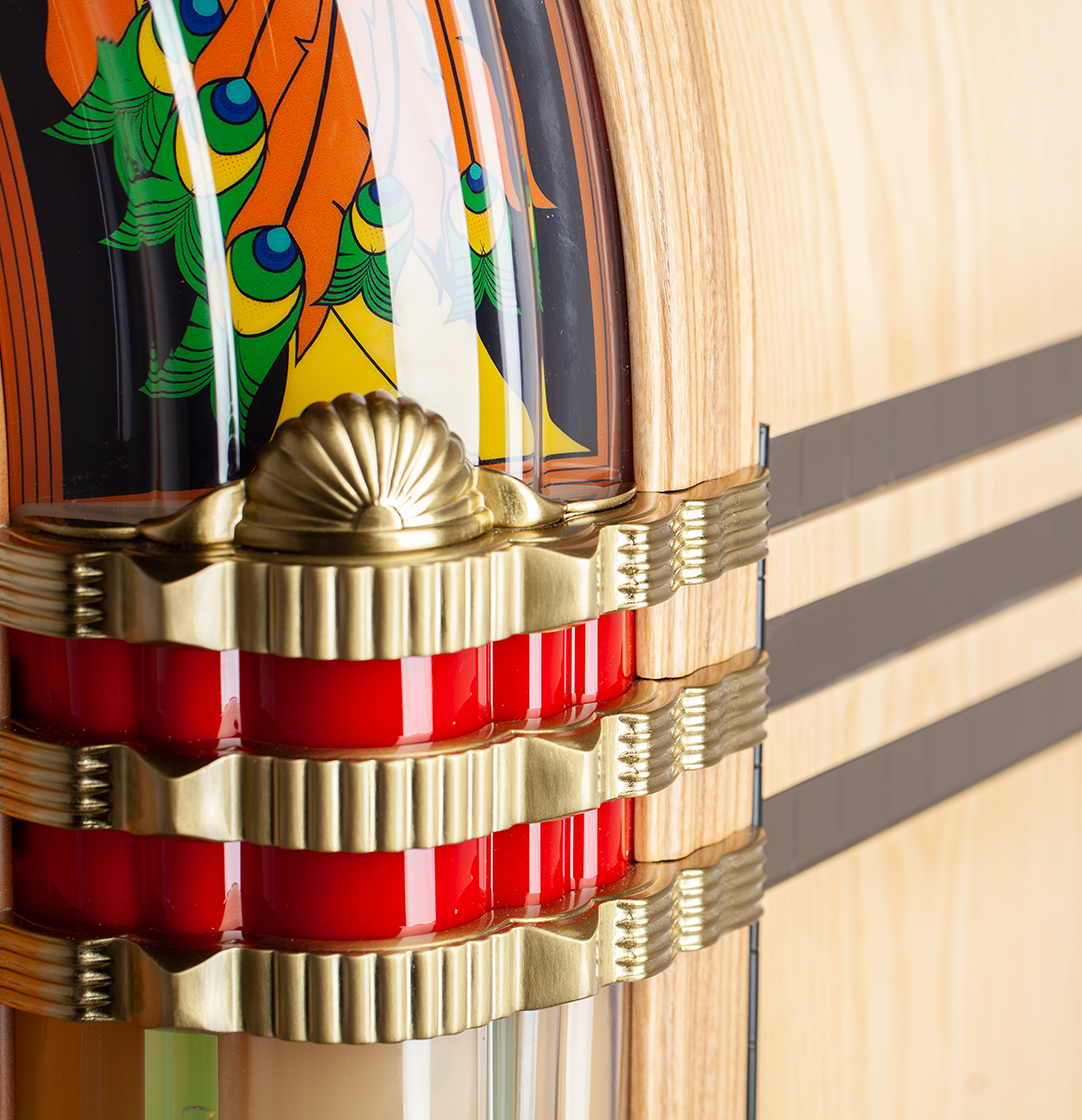 sound-leisure-peacock-sl45-vinyl-jukebox-holz-gold image 4