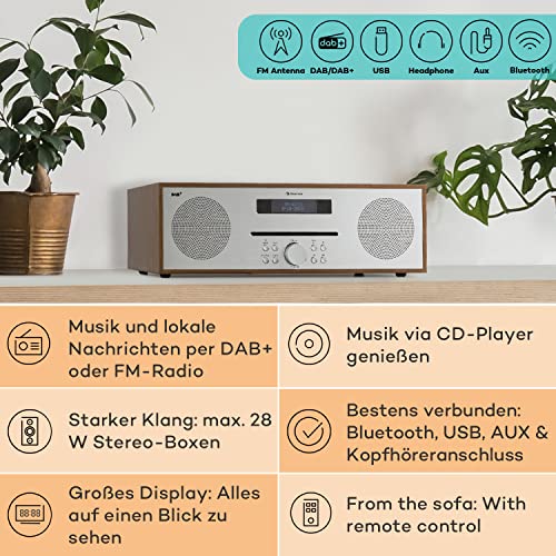 auna-silver-star-cd-player-mit-dab-und-ukw-radio-bluetooth-holz-optik-braun image 8