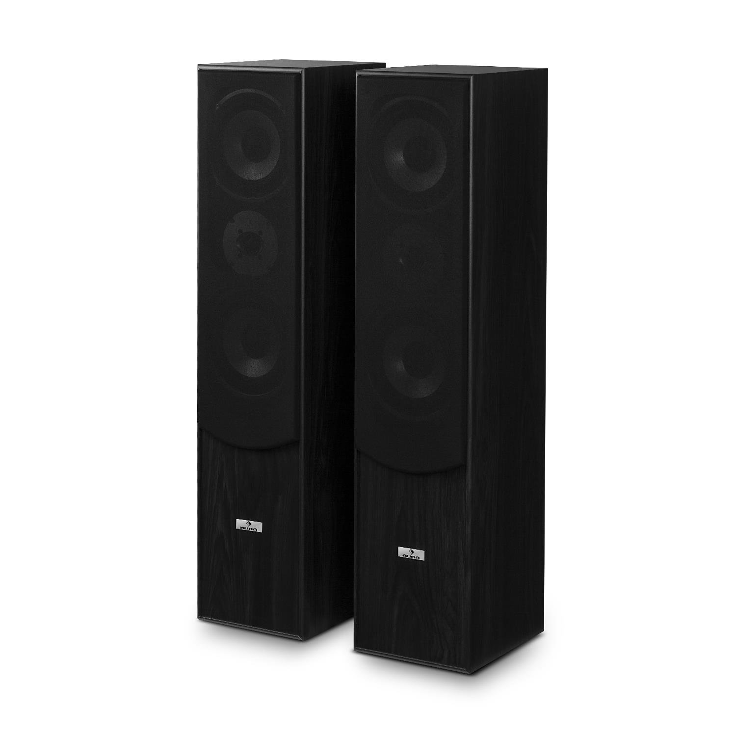 auna-l766-hifi-stand-lautsprecher-paar-3-wege-bassreflex-350w-schwarz image 6