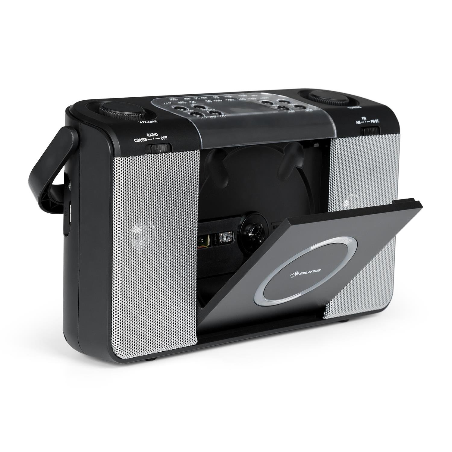 auna-boomtown-boombox-stereoanlage-mit-cd-radio-usb-schwarz image 2