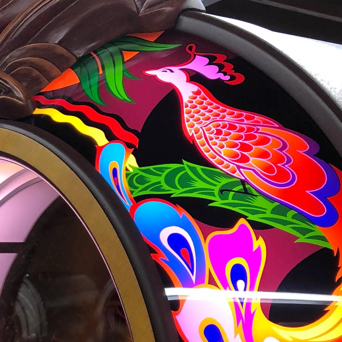 rock-ola-authentic-peacock-bubbler-vinyl-45-jukebox-walnut image 6