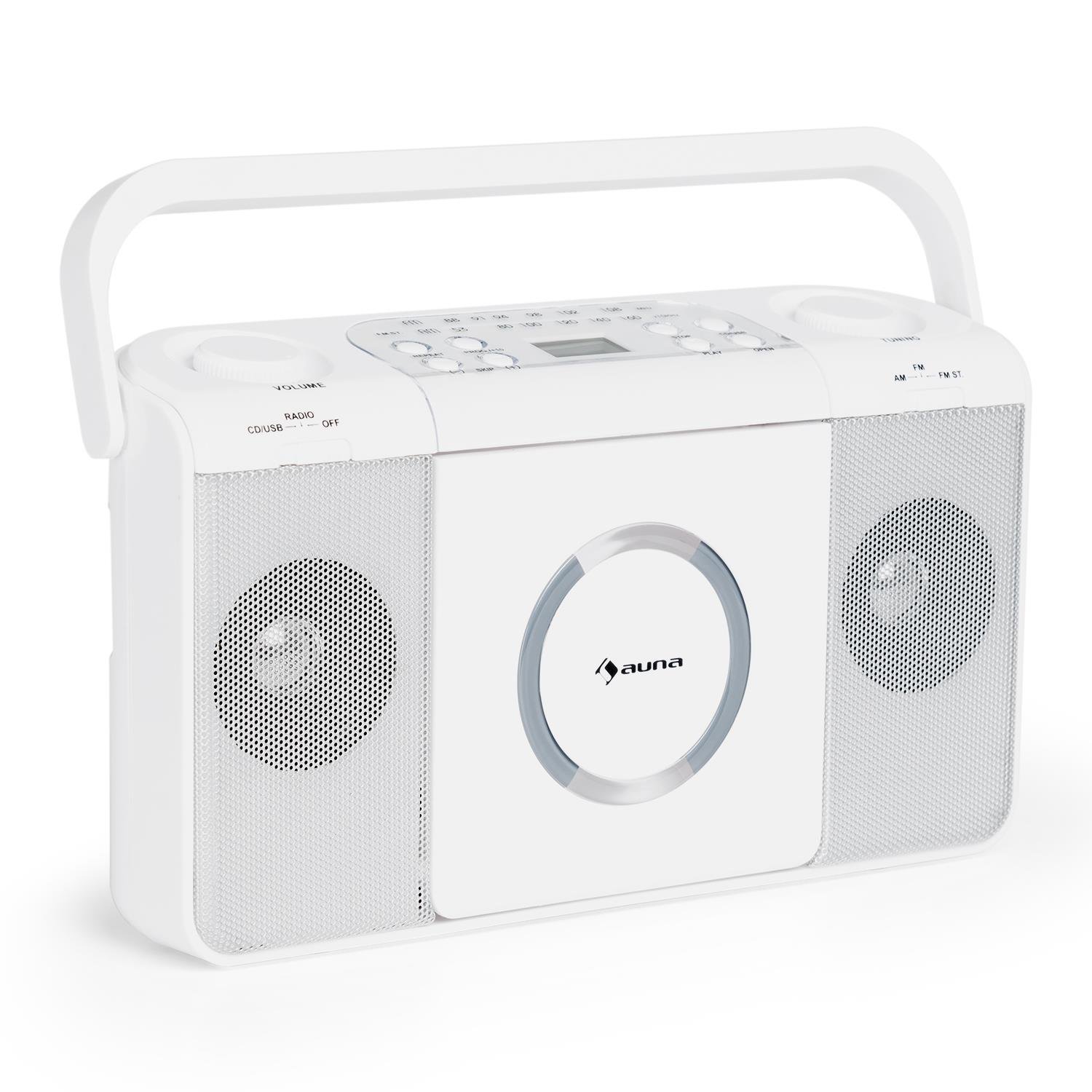 auna-boomtown-cd-radio-boombox-mit-cd-ukw-und-usb-wei image 1