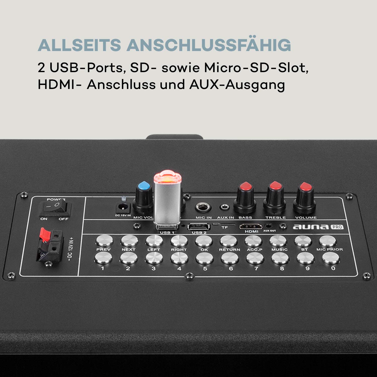 auna-ktv-mobile-pa-soundanlage-mit-touch-display-2-uhf-mikrofonen-und-akku-schwa image 4