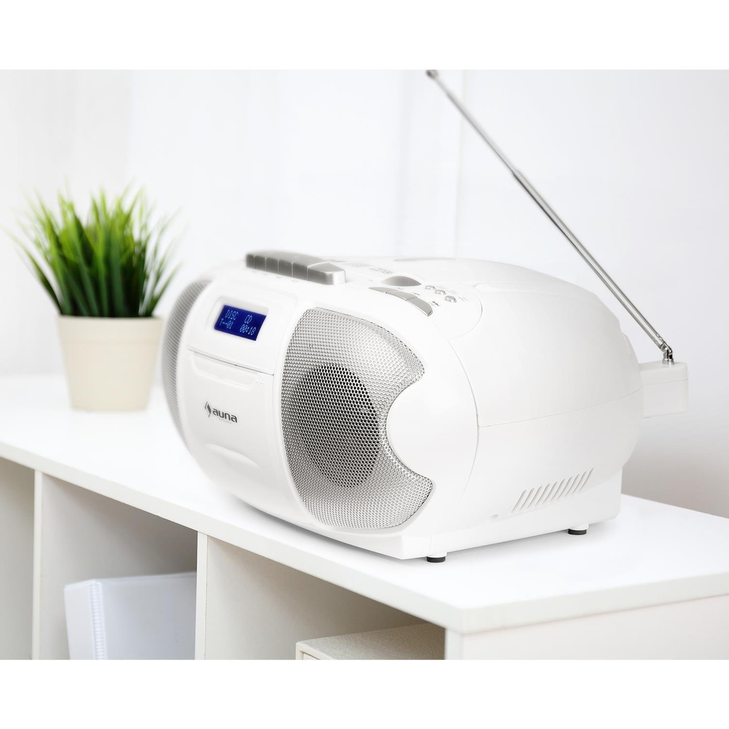auna-beeberry-dab-boombox-cd-radio-mit-kassette-wei image 2