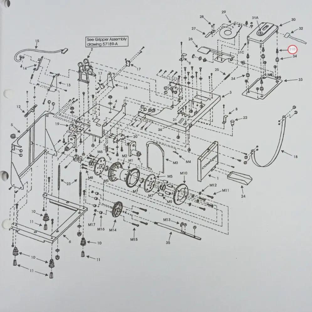 rock-ola-feder-spring-cdm-12-player-58639-mechanik-ersatzteil image 2