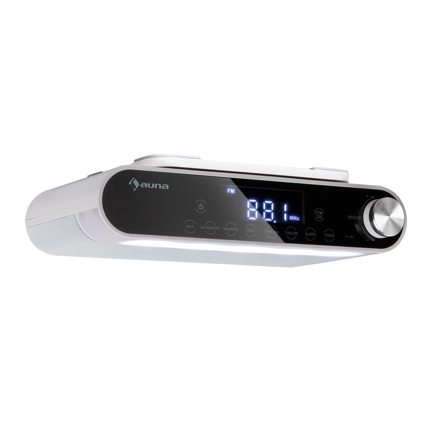 auna-kr-130-k-chenradio-unterbau-radio-mit-bluetooth-und-led-leuchte-wei image 1