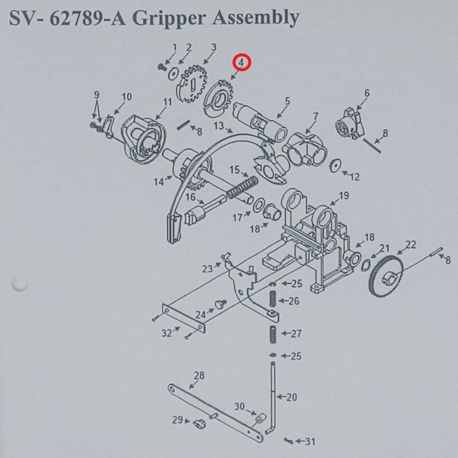rock-ola-gripper-turnover-gear-34312-02-mechanik-ersatzteil image 2