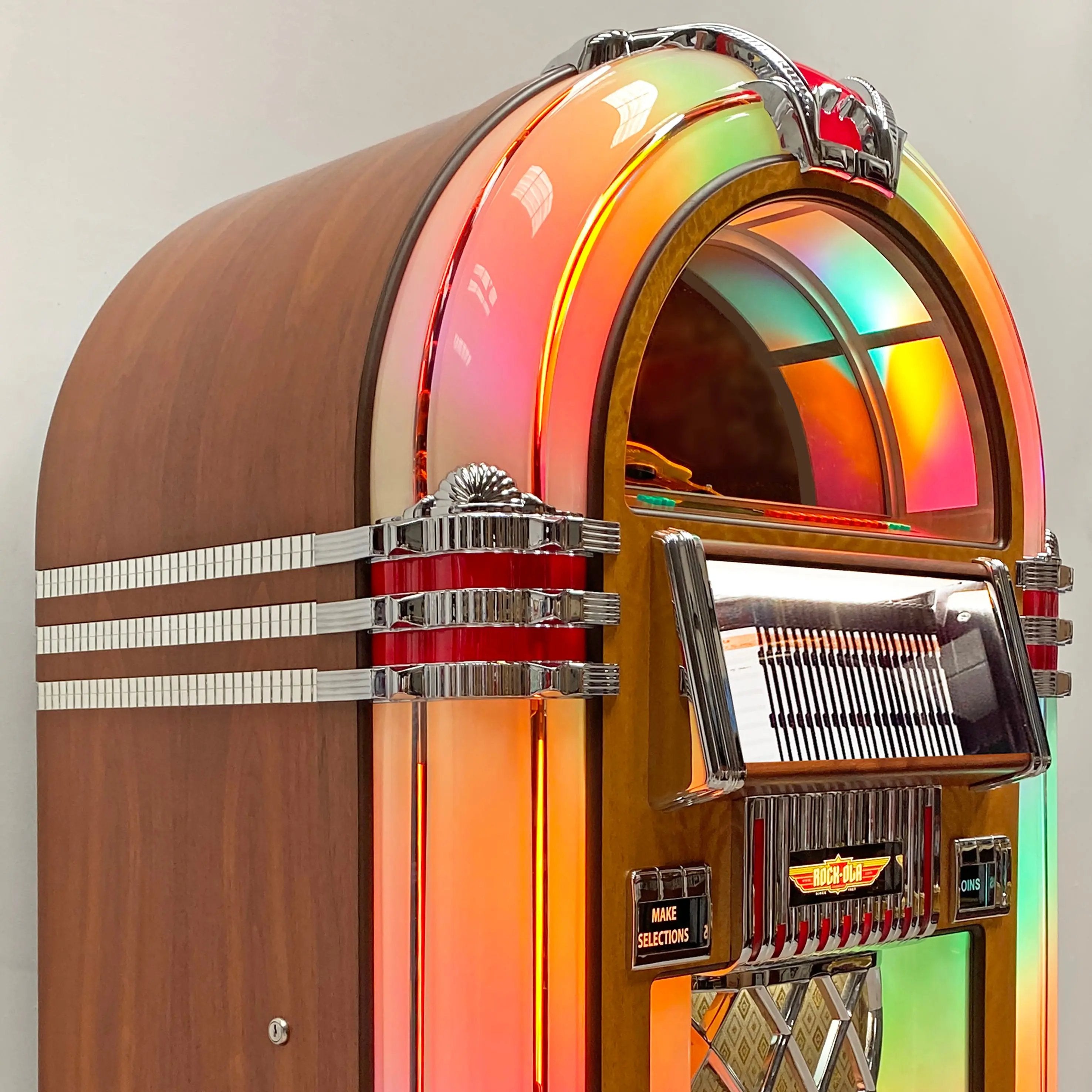 rock-ola-bubbler-cd-jukebox-walnut-100-cds-bluetooth-5-lautsprecher image 2