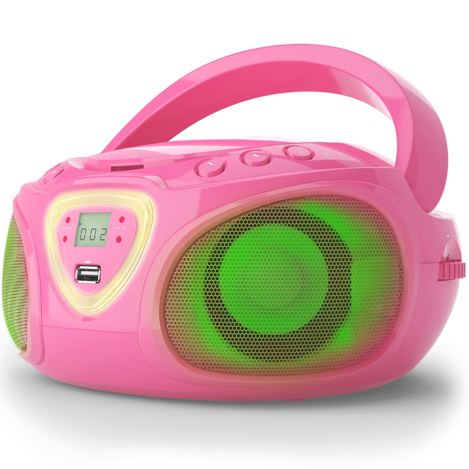 auna-roadie-tragbares-cd-radio-mit-bluetooth-5-0-usb-und-aux-boombox-mit-led-dis image 1