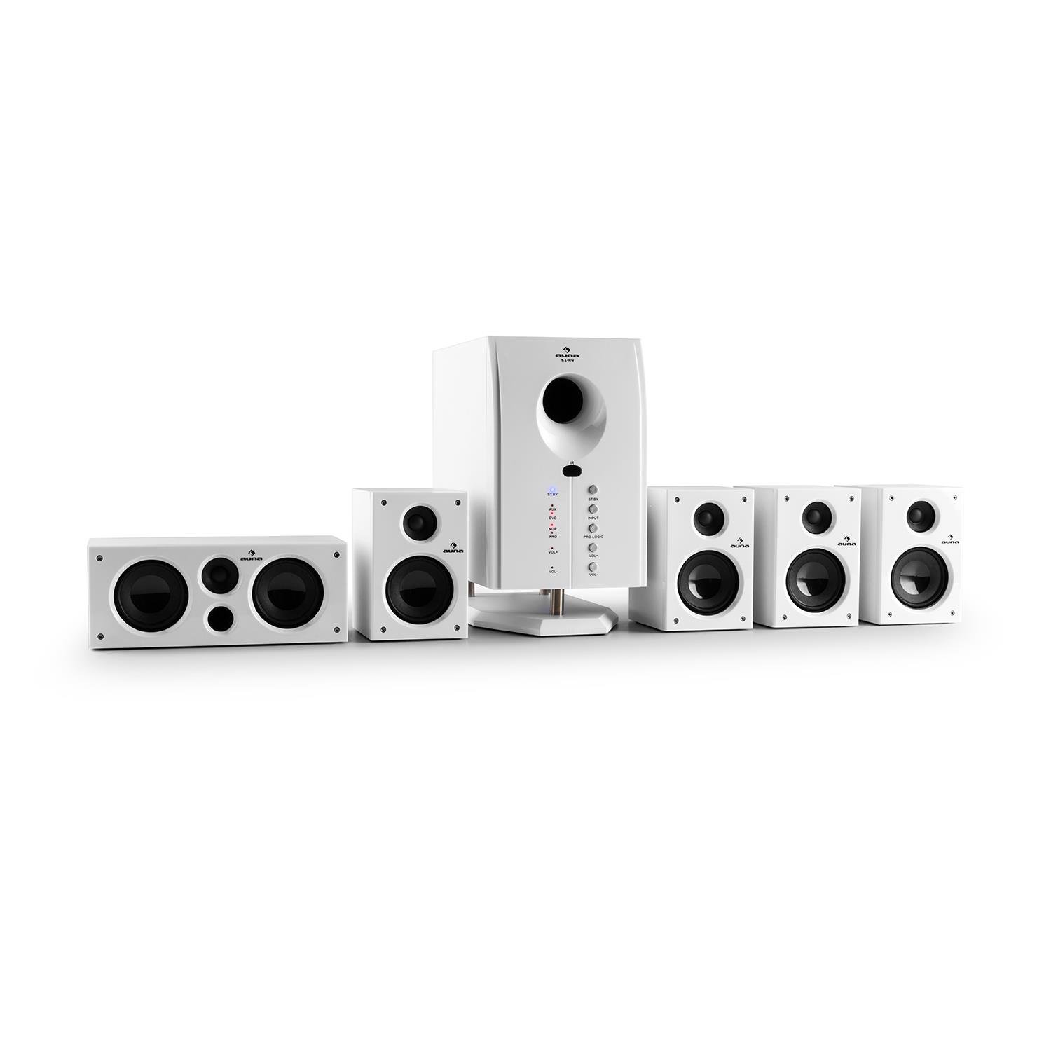 auna-areal-525-5-1-heimkino-soundsystem-mit-subwoofer-125-watt-wei image 1