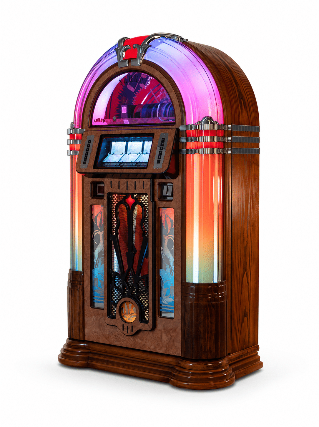 sound-leisure-melody-slimline-cd-jukebox-mid-oak-platzsparende-musikbox image 1