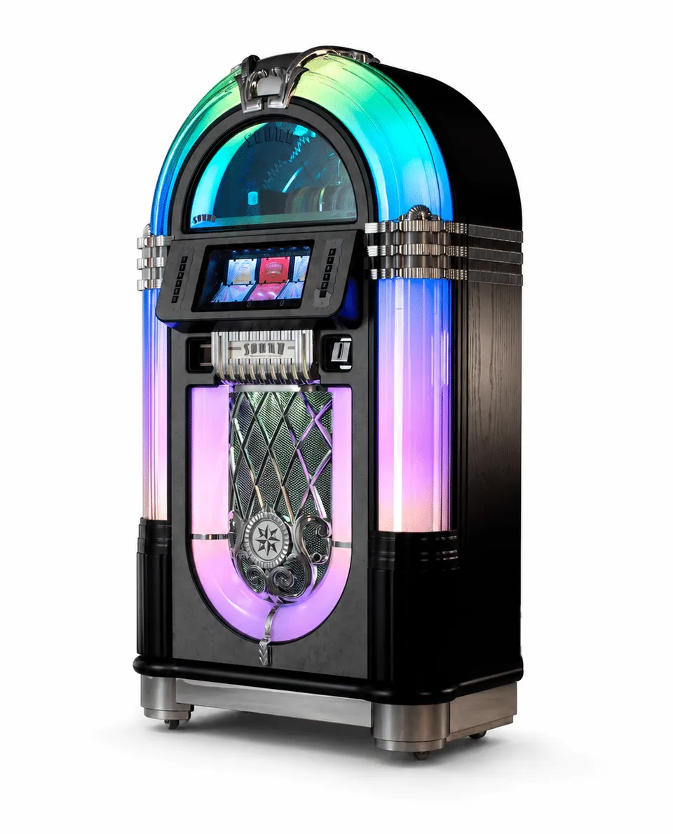 sound-leisure-sl15-slimline-cd-jukebox-italian-grey-platzsparende-musikbox image 1