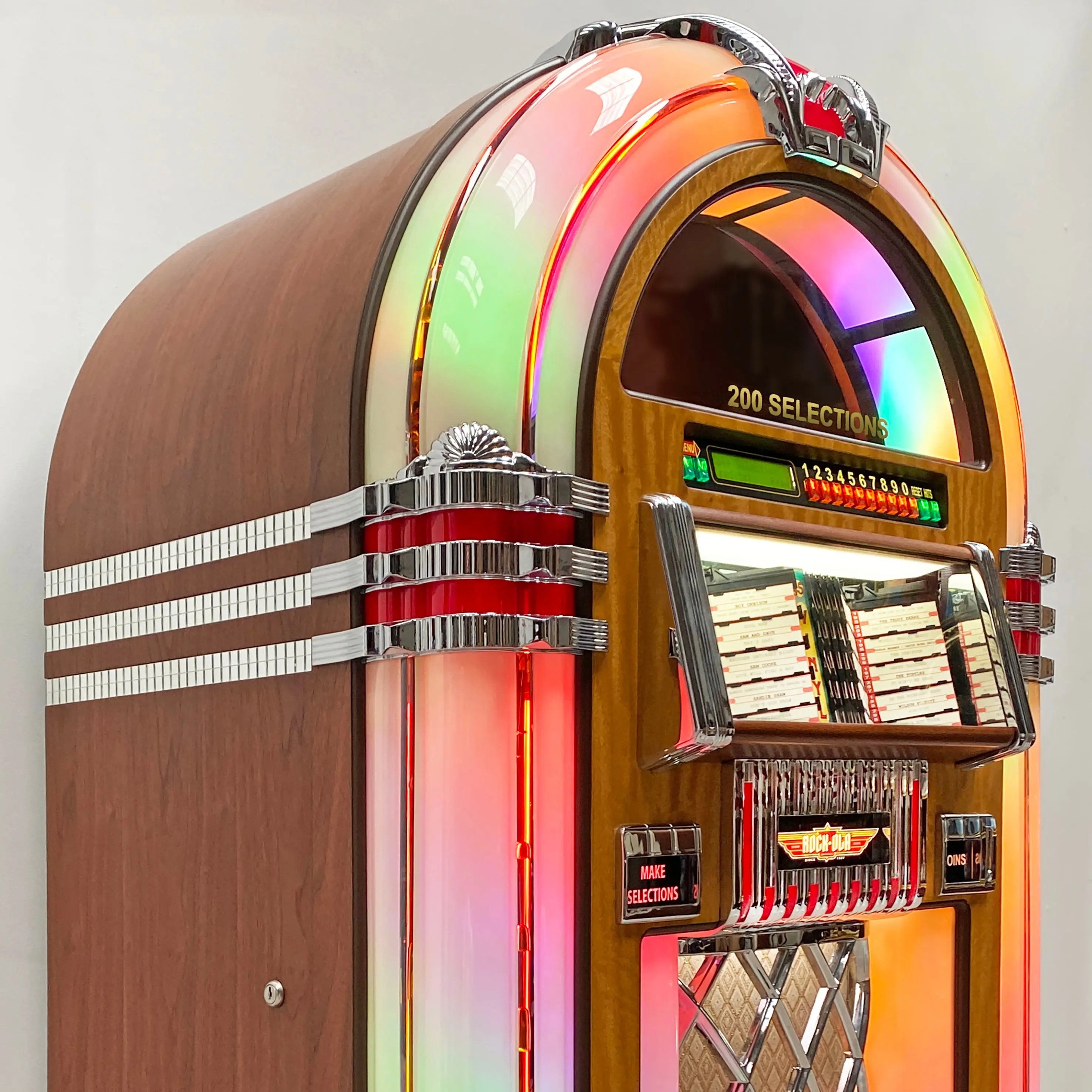 rock-ola-bubbler-vinyl-45-jukebox-walnuss-200-titel-bluetooth image 2