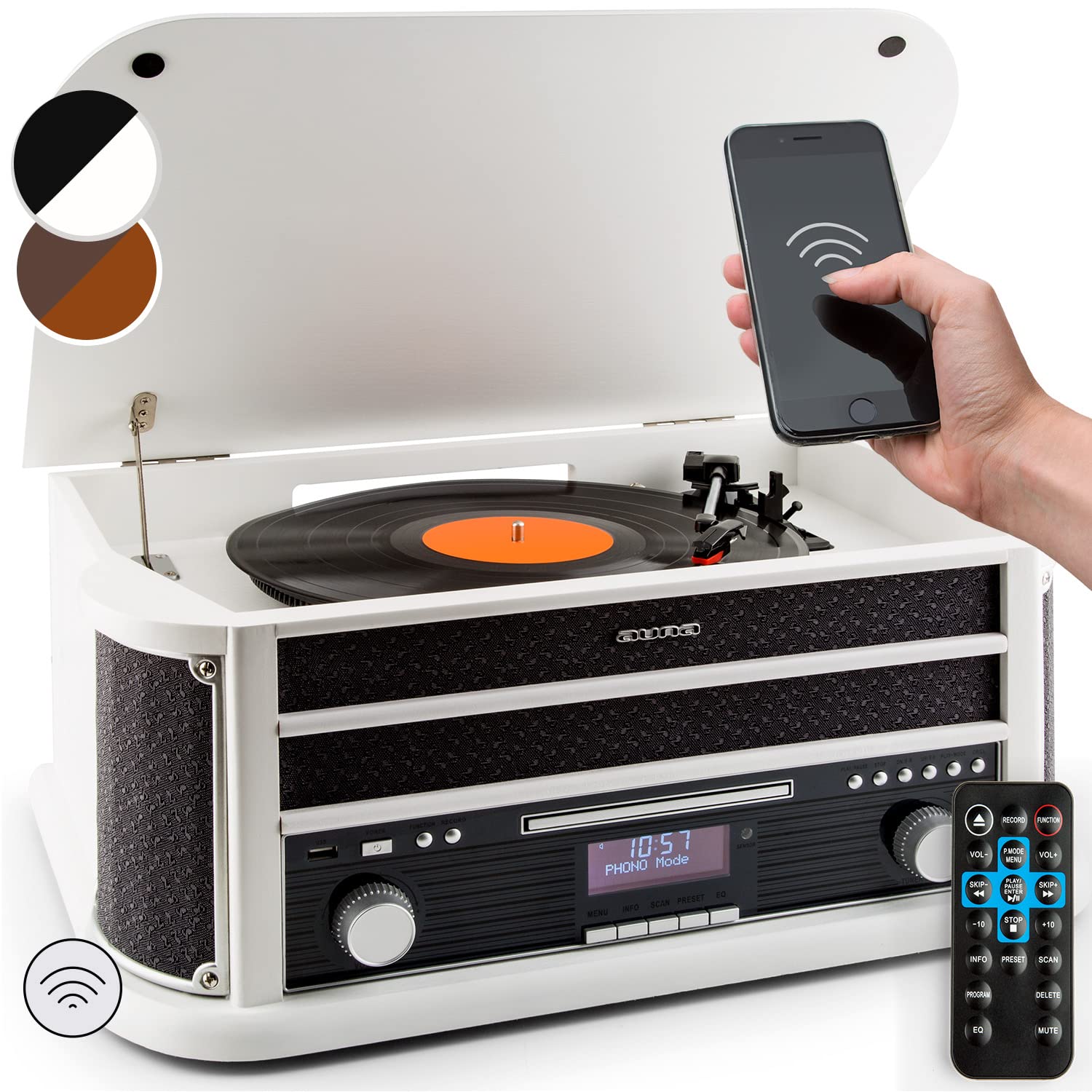auna-retro-plattenspieler-mit-dab-radio-cd-player-lautsprecher-und-usb-aufnahme- image 7