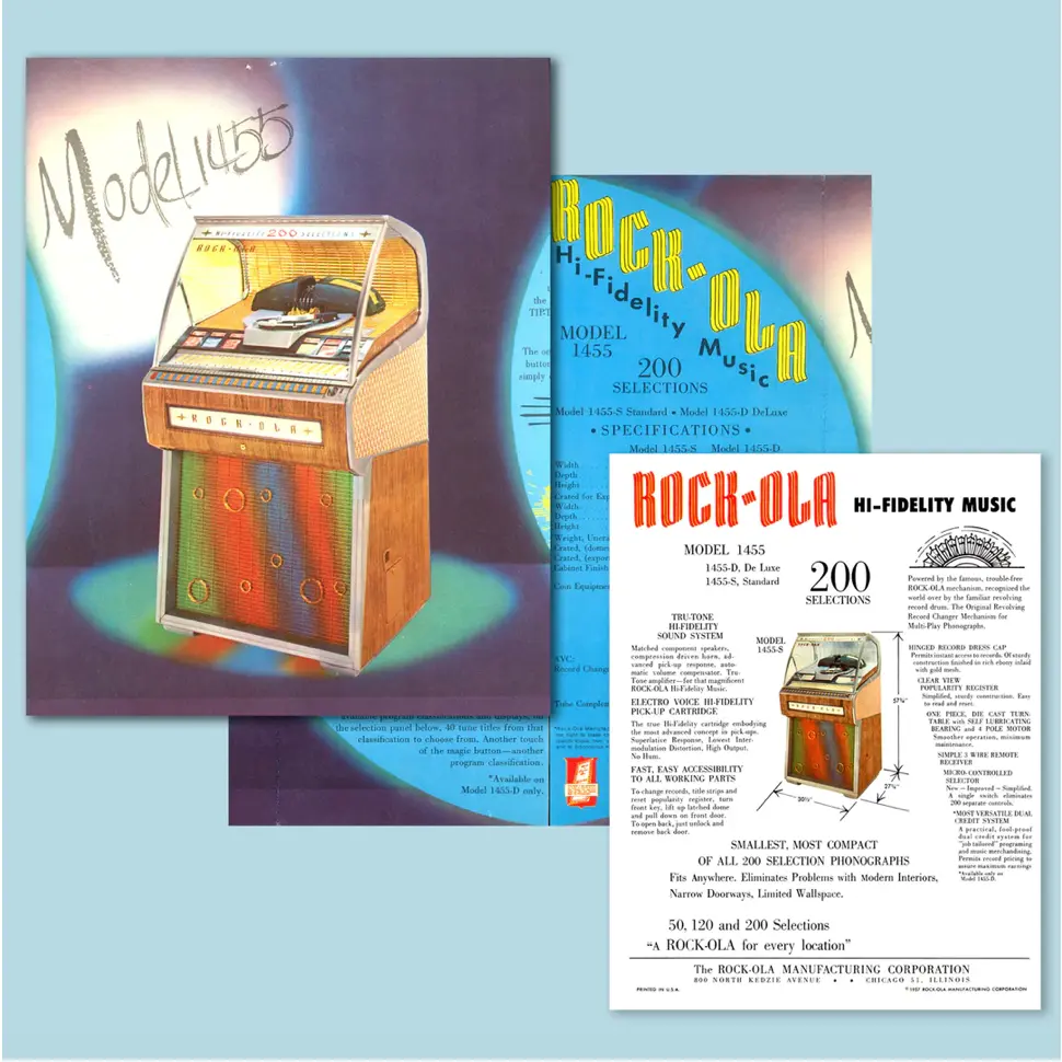 rock-ola-1455-jukebox-baujahr-1957-original-vintage-100-platten-wechsler image 7