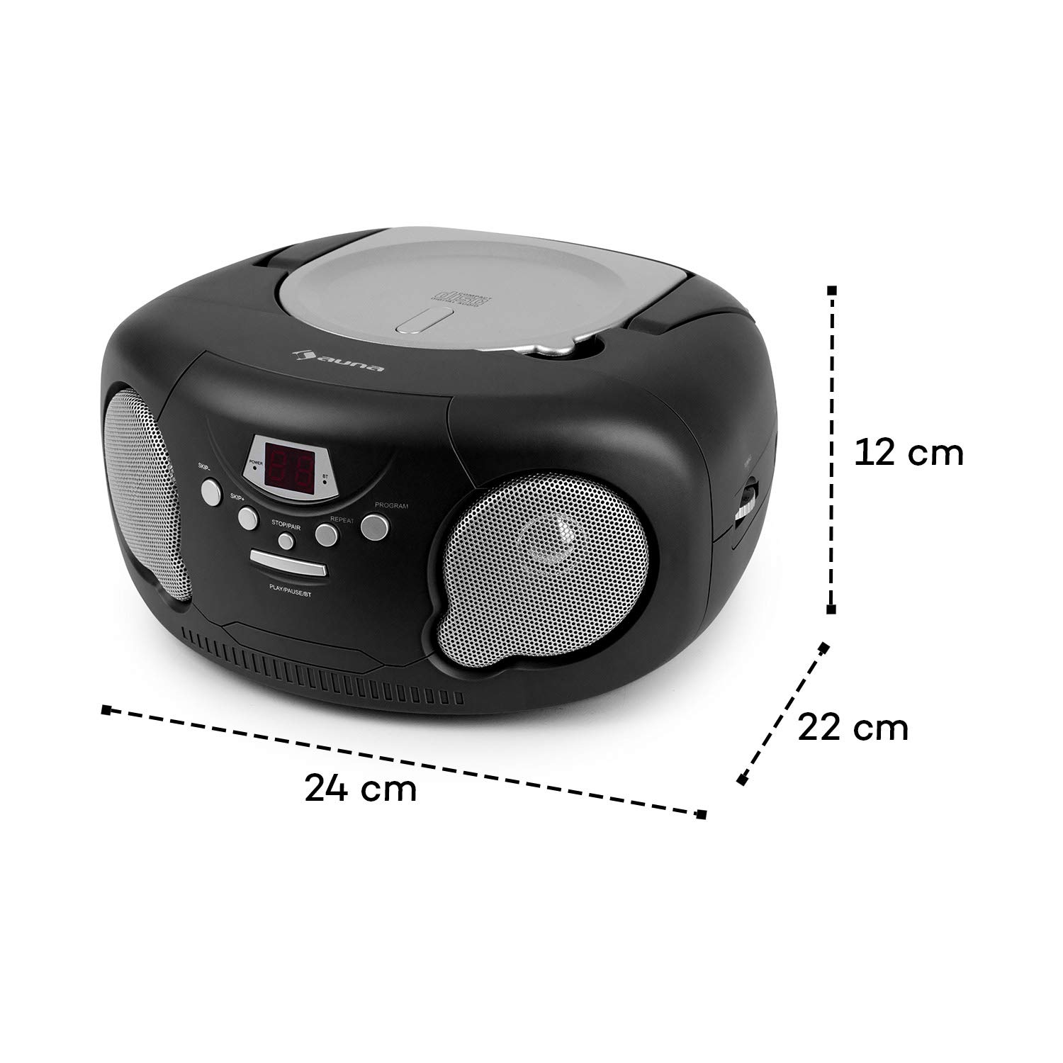 auna-black-bonbon-cd-boombox-bluetooth-ukw-schwarz image 8