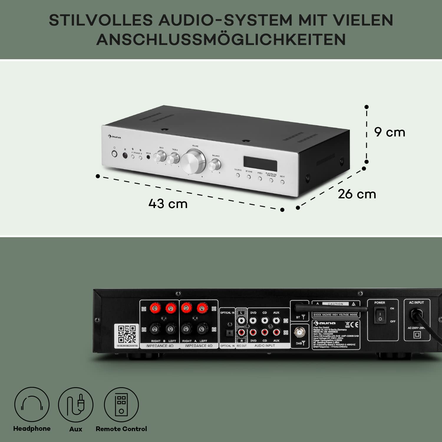 auna-hifi-stereo-mini-verst-rker-2-kanal-mit-bass-treble-regler-dab-radio-und-fe image 6
