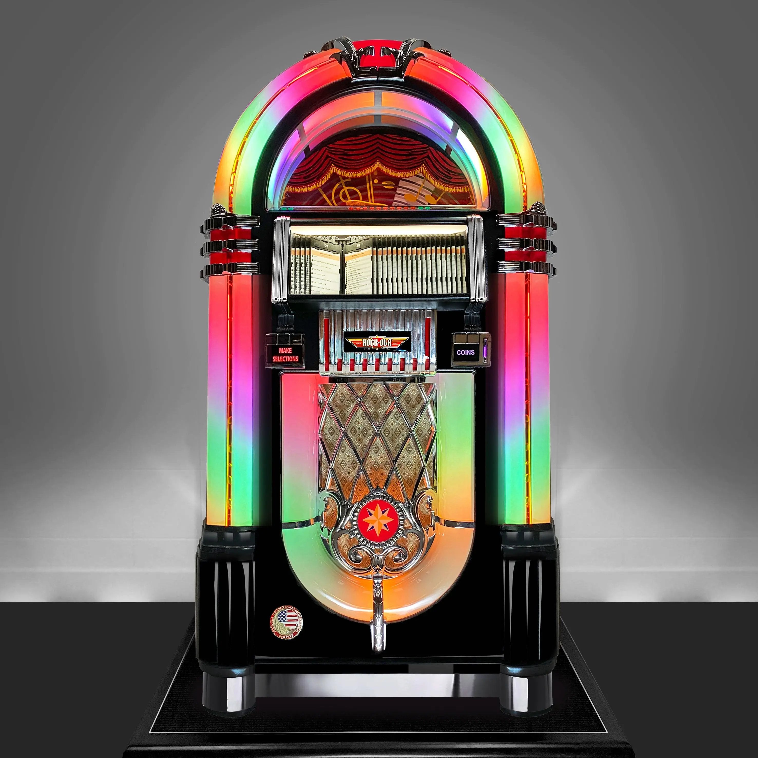rock-ola-bubbler-cd-jukebox-cd-8-gloss-black-musikbox image 3