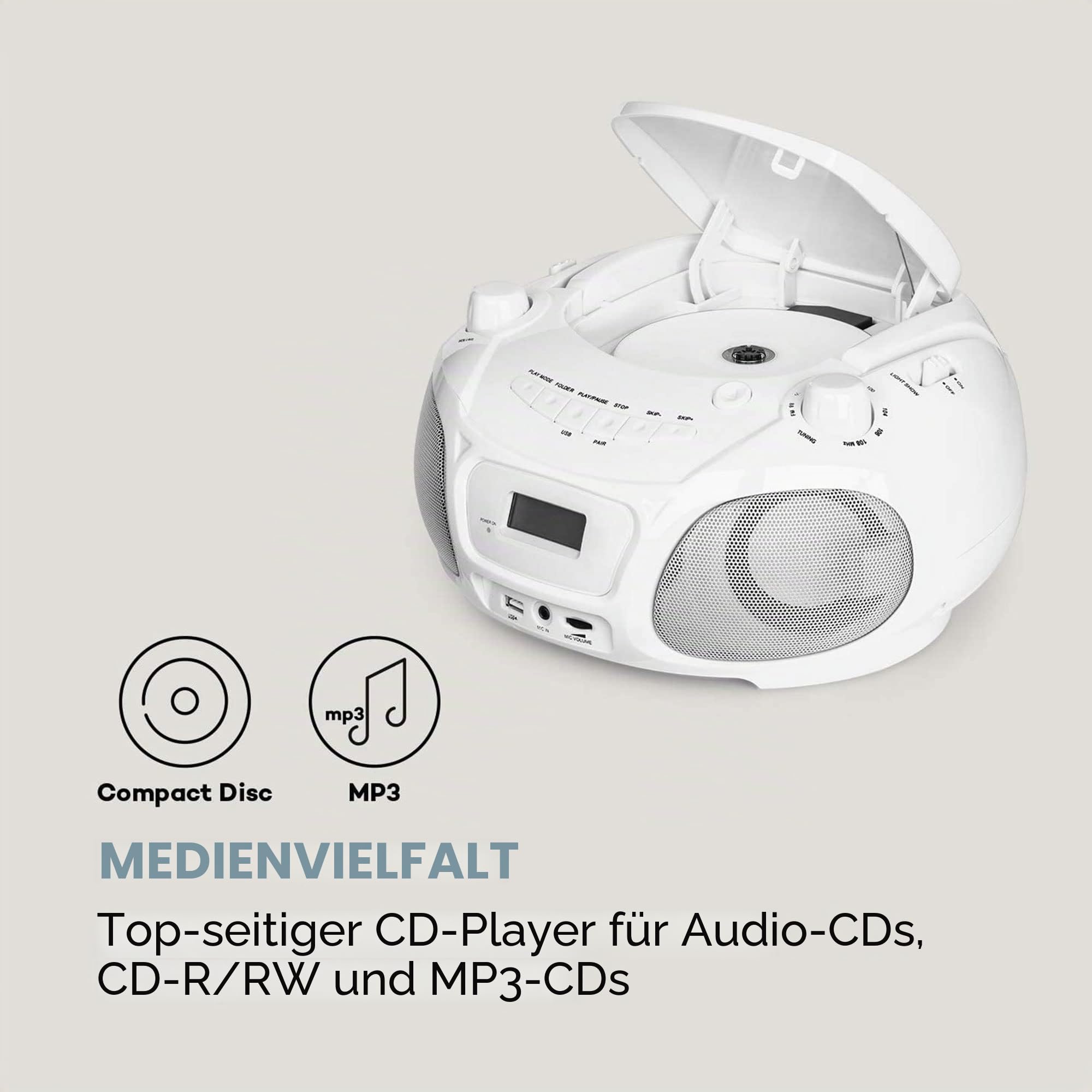auna-kara-boombox-tragbares-cd-radio-f-r-kinder-mit-mikrofon-bluetooth-usb-und-l image 6