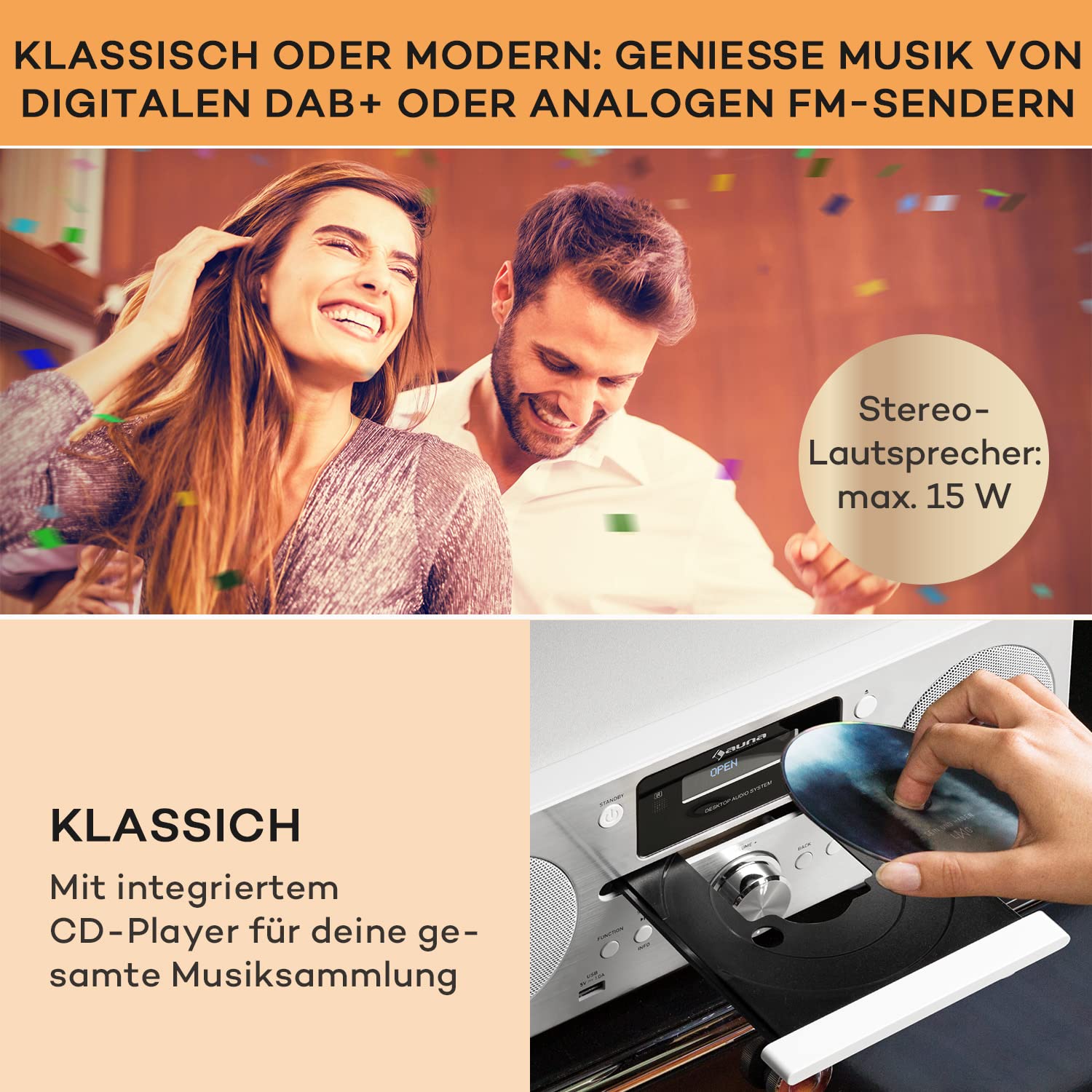 auna-tragbares-radio-mit-cd-player-dab-bluetooth-und-usb-k-chenradio image 3
