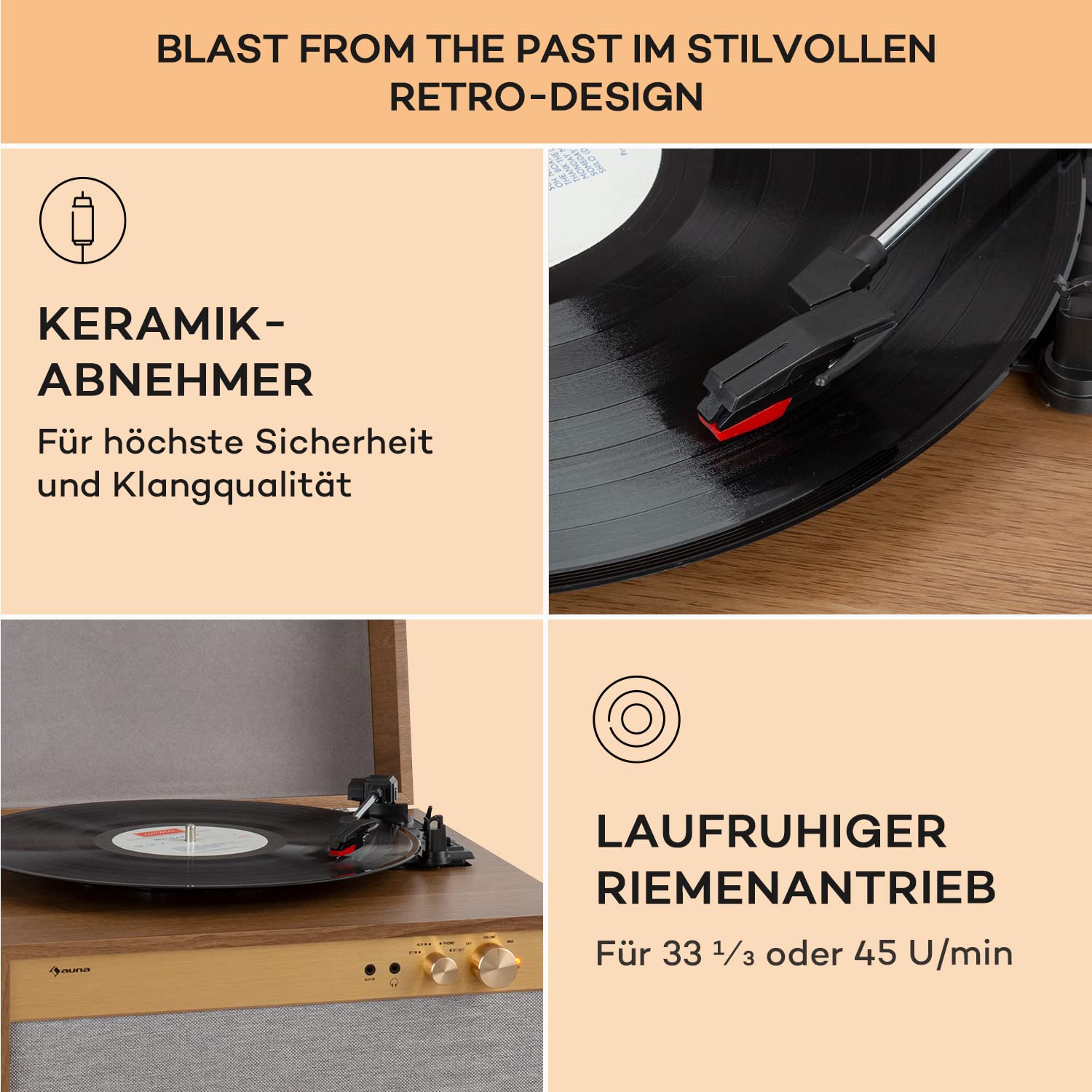 auna-plattenspieler-mit-lautsprecher-und-bluetooth-transmitter-receiver-retro image 6