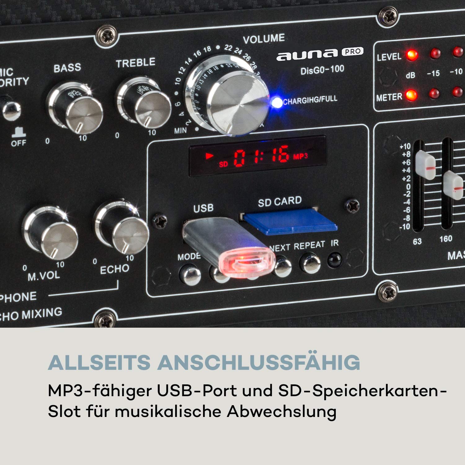 auna-pro-disgo-box-100-mobile-pa-anlage-schwarz-50w-mit-2-funkmikrofonen image 6