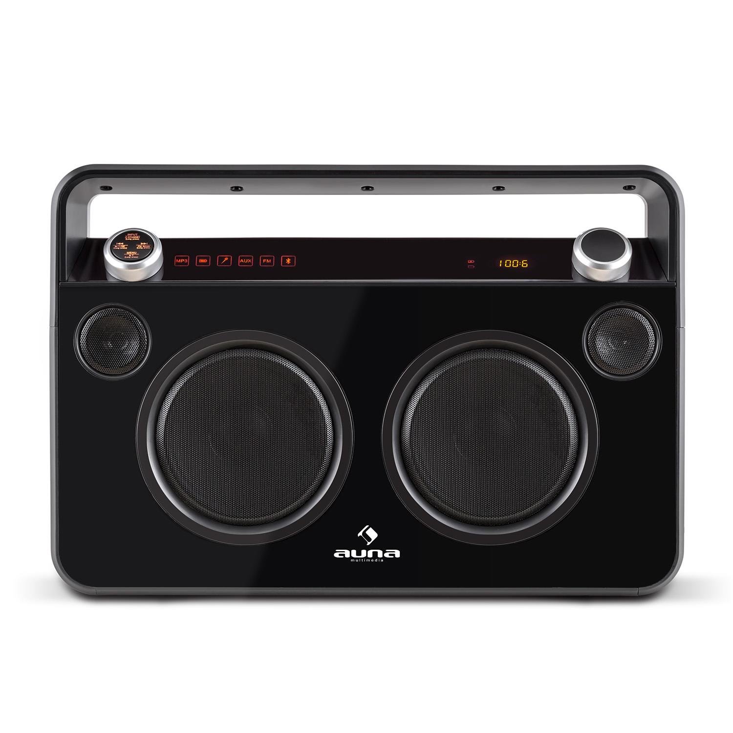 auna-bebop-ghettoblaster-boombox-bluetooth-schwarz image 2