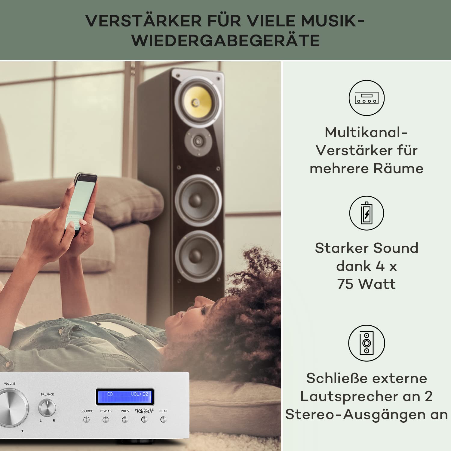auna-hifi-stereo-mini-verst-rker-2-kanal-mit-bass-treble-regler-dab-radio-und-fe image 3