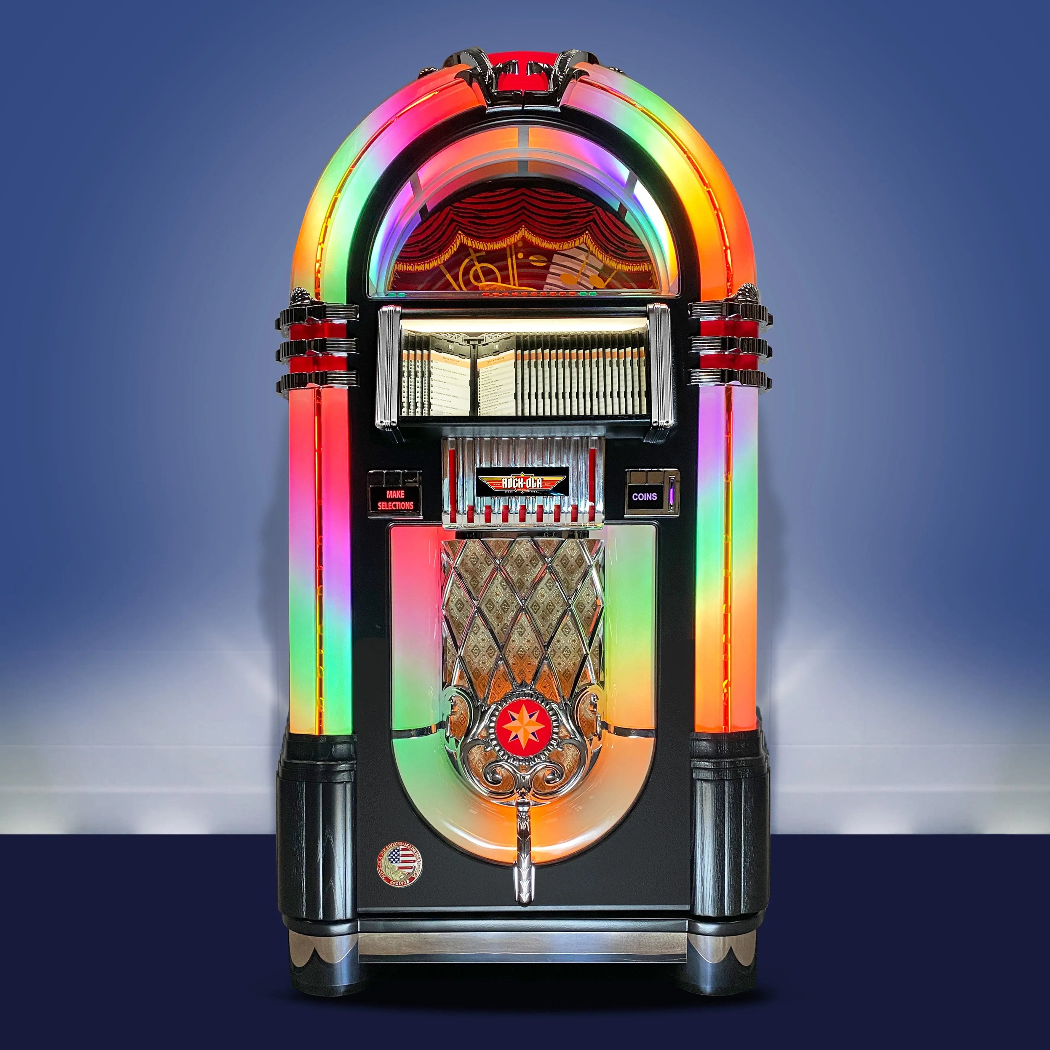 rock-ola-bubbler-cd-8-jukebox-schwarz-cd-musikbox-mit-bluetooth image 3