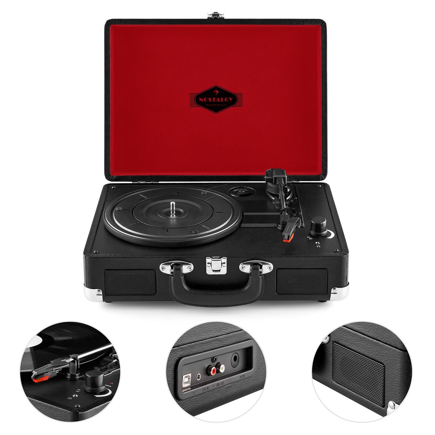 auna-peggy-sue-record-collector-set-koffer-plattenspieler-mit-plattenkoffer-f-r- image 3