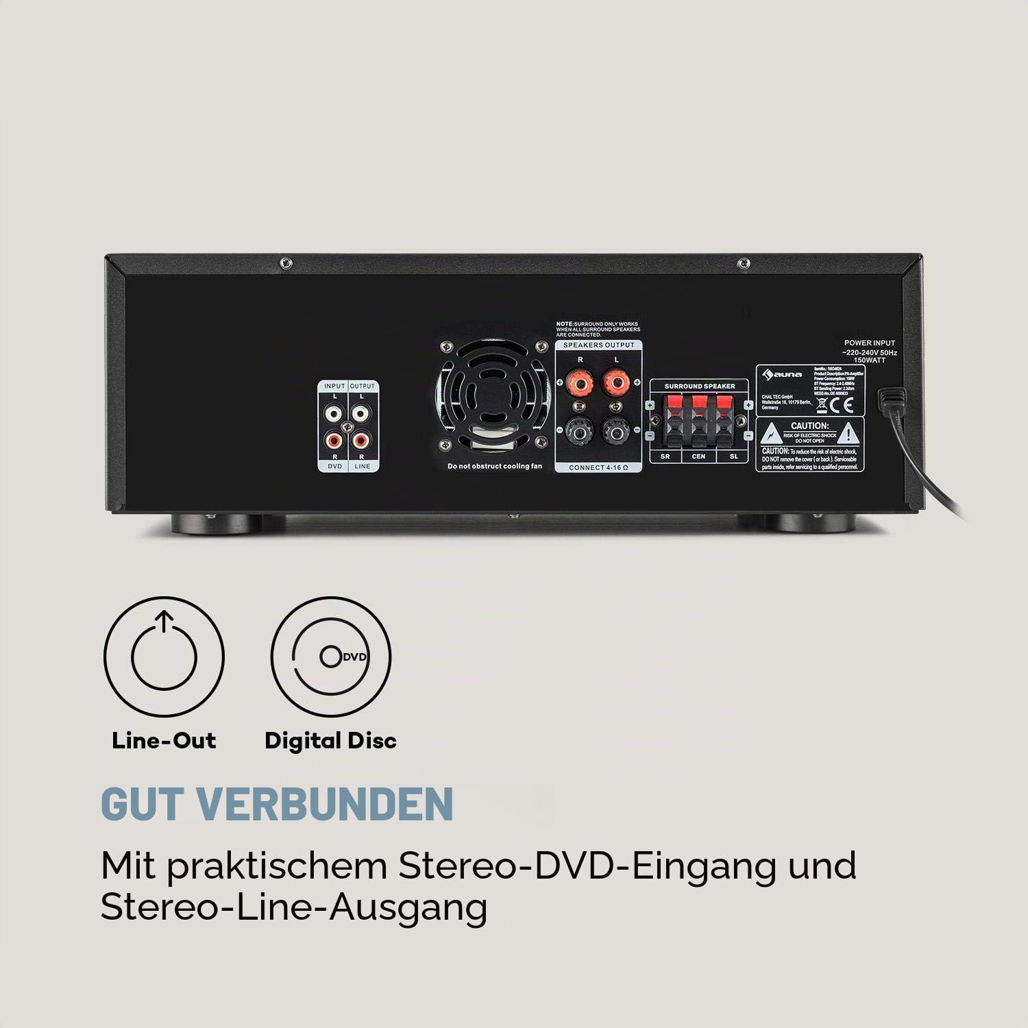auna-amp-3800-bt-5-0-hifi-verst-rker-5-0-2x120w-3x50w-rms-schwarz image 8