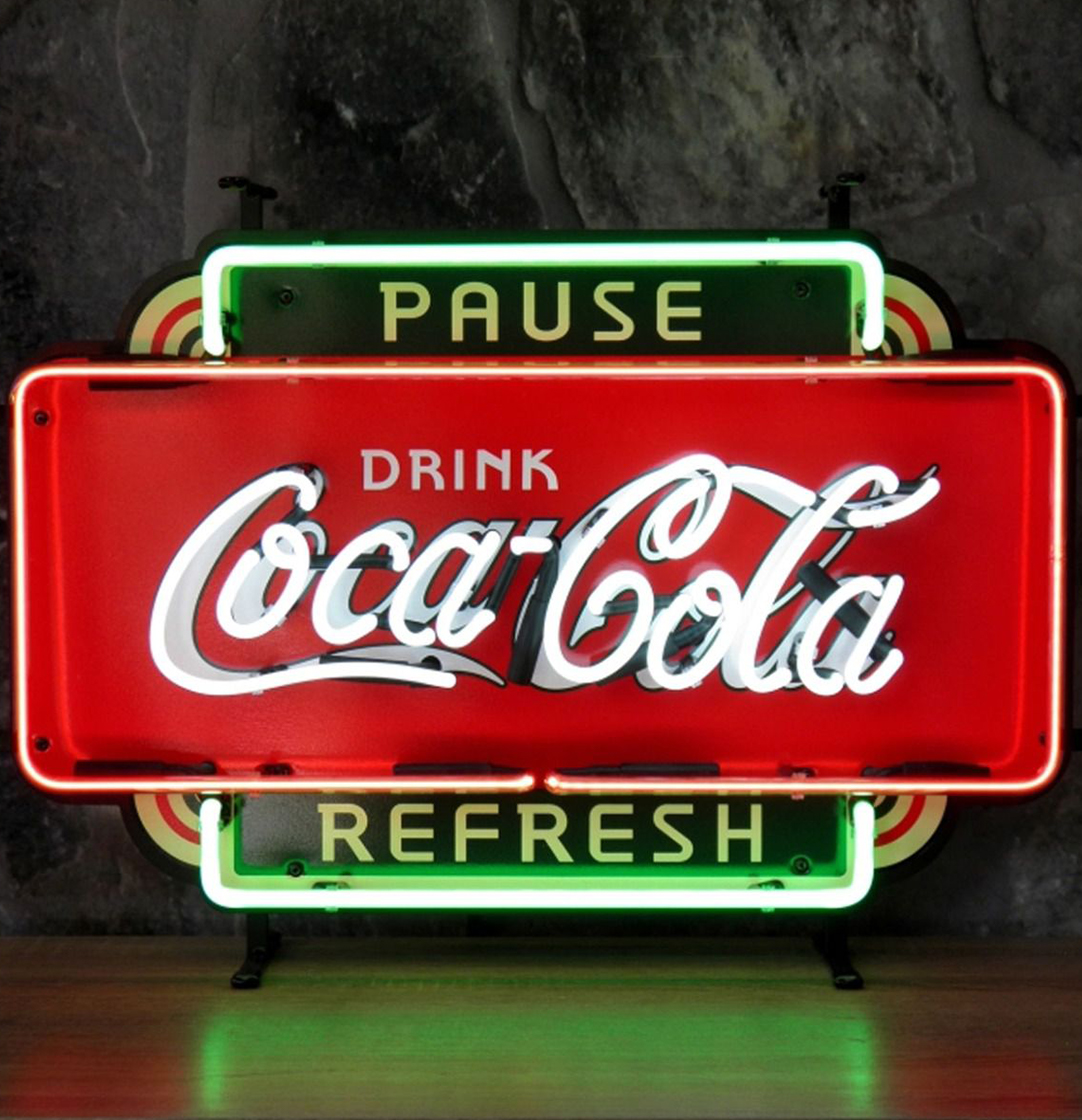 sound-leisure-neon-sign-coca-cola-pause-62-x-42-cm-leuchtschild image 1