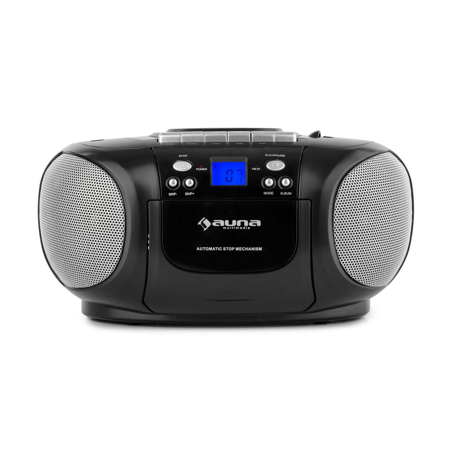 auna-boomboy-boombox-mit-cd-kassette-ukw-radio-und-usb-schwarz image 3