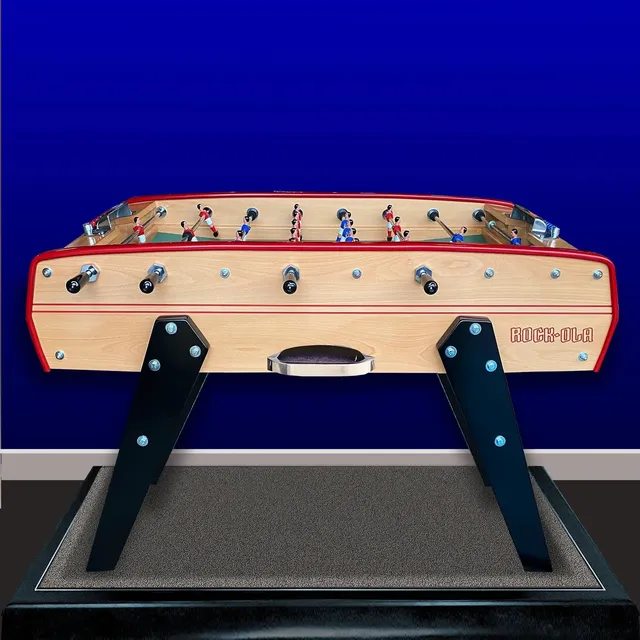 rock-ola-authentic-tischfussball-tischkicker-eiche-foosball-table image 1