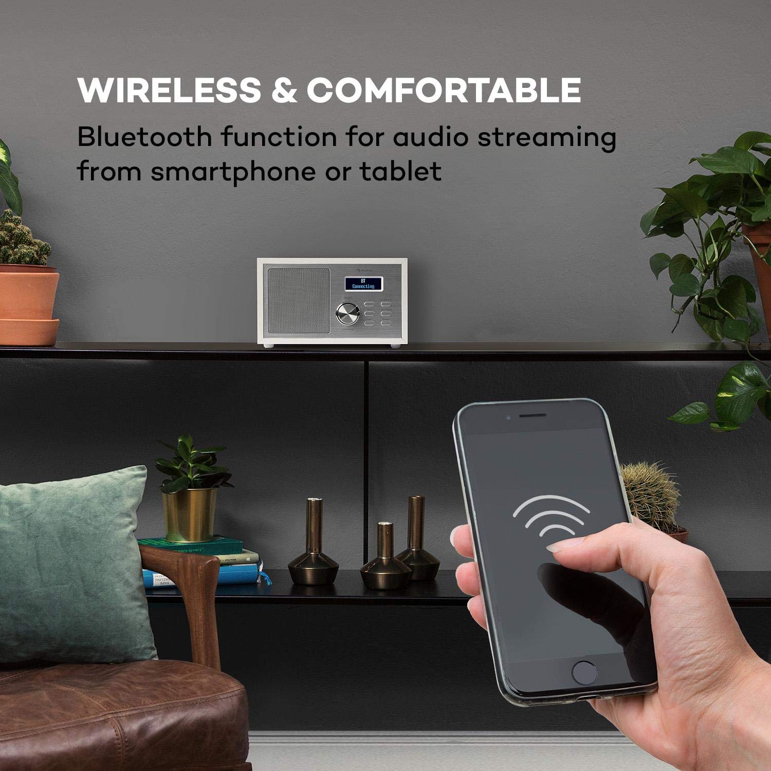 auna-ambient-dab-radio-mit-bluetooth-5-0-kompakt-radio-in-wei-holzoptik image 3