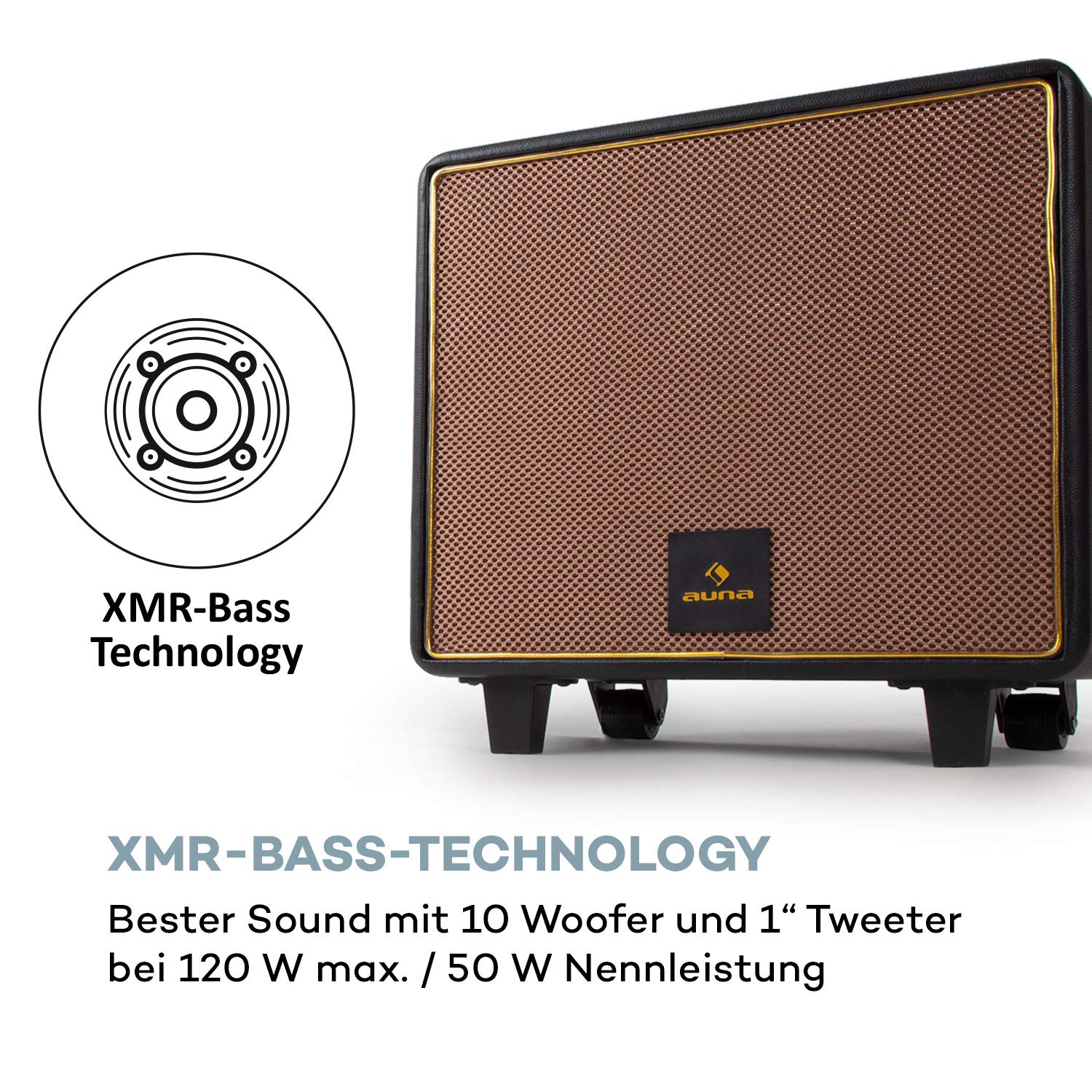 auna-streetstar-retro-50-mobile-pa-anlage-mit-bluetooth-10-zoll-woofer-120w-vhf- image 6