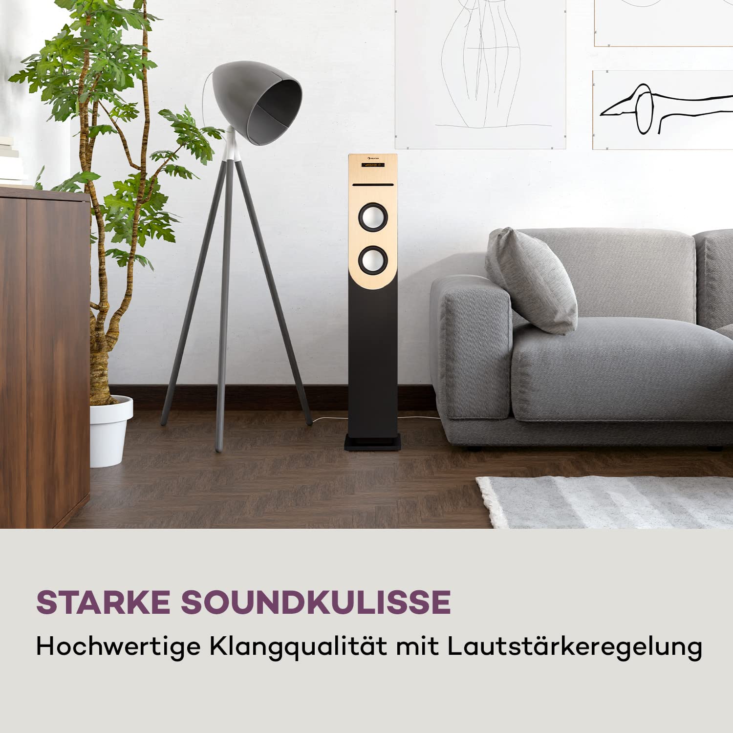auna-sound-tower-standlautsprecher-mit-cd-fm-radio-bluetooth-turm image 3