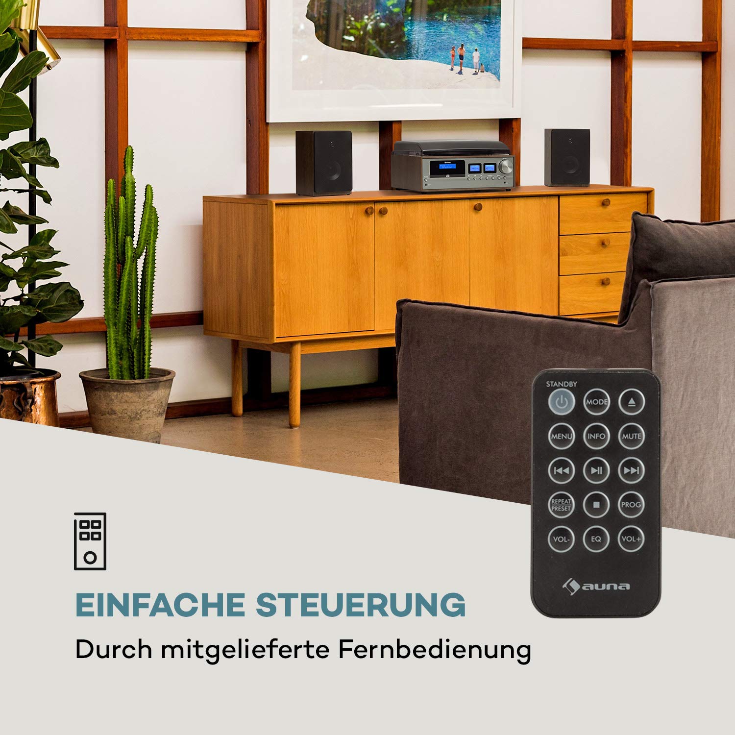 auna-oxford-retro-stereoanlage-dab-mit-plattenspieler-cd-bluetooth-dunkelgrau image 2