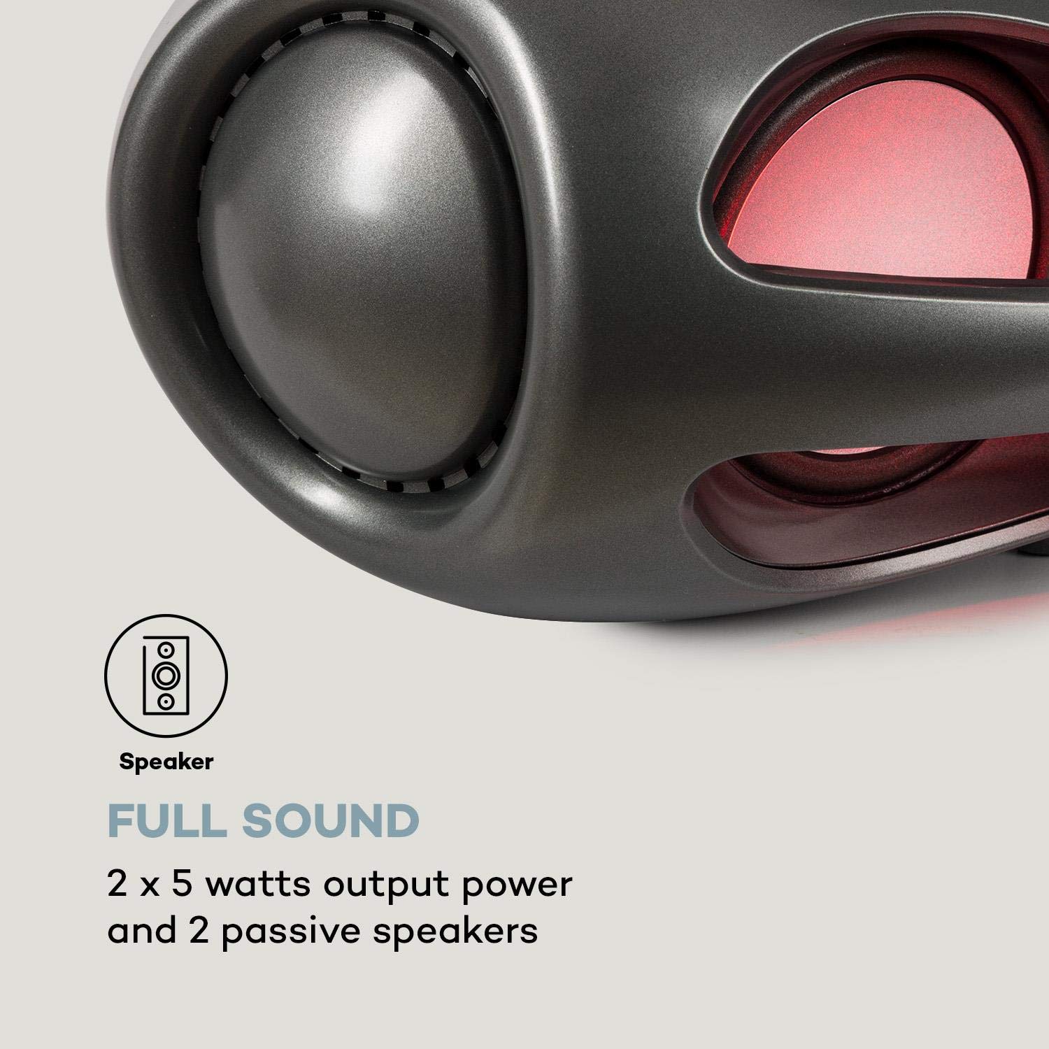 auna-spacewoofer-boombox-mit-cd-player-mobile-musikbox-40-watt-grau image 5