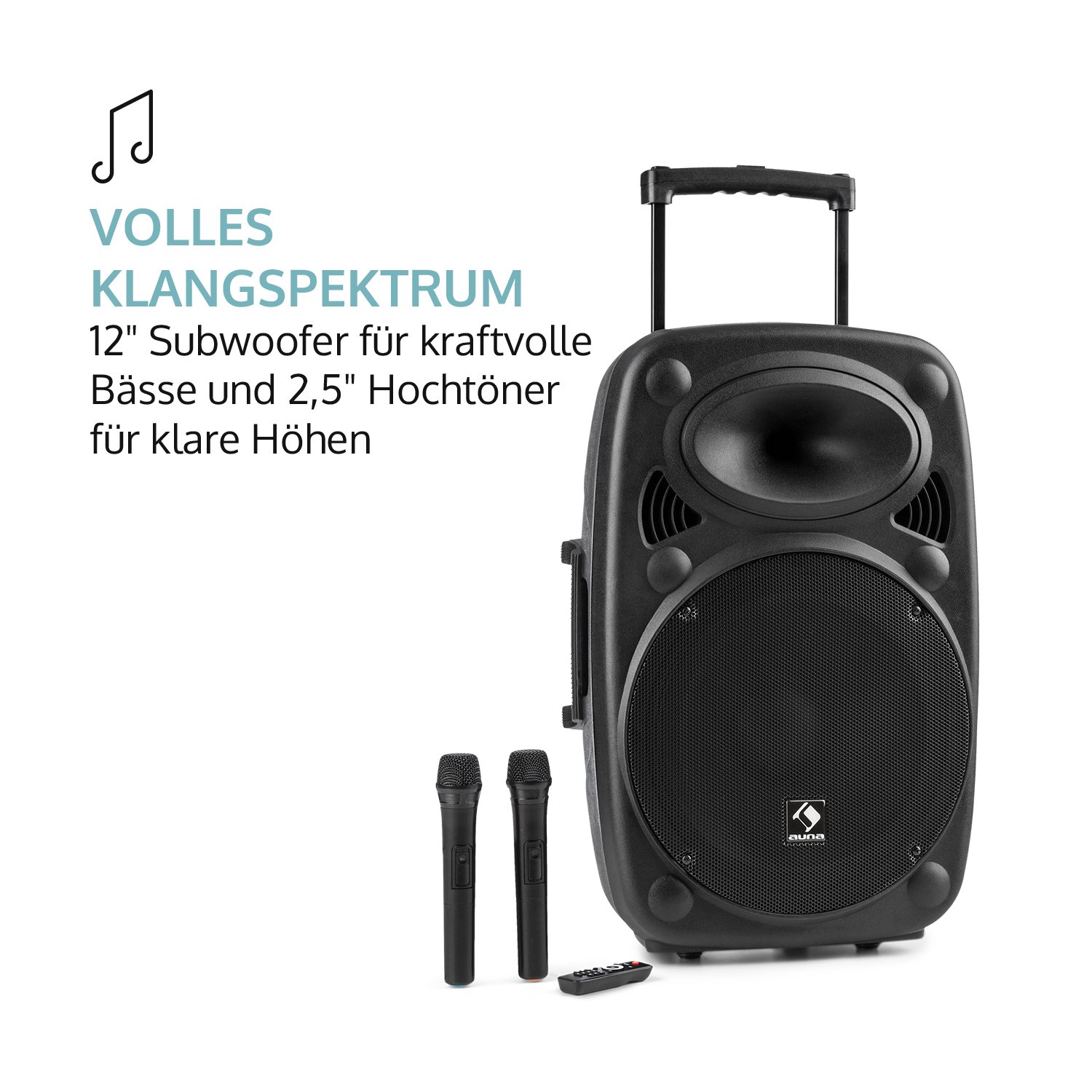 auna-streetstar-mobile-pa-anlage-12-zoll-800-watt-mit-funkmikrofon-schwarz image 5