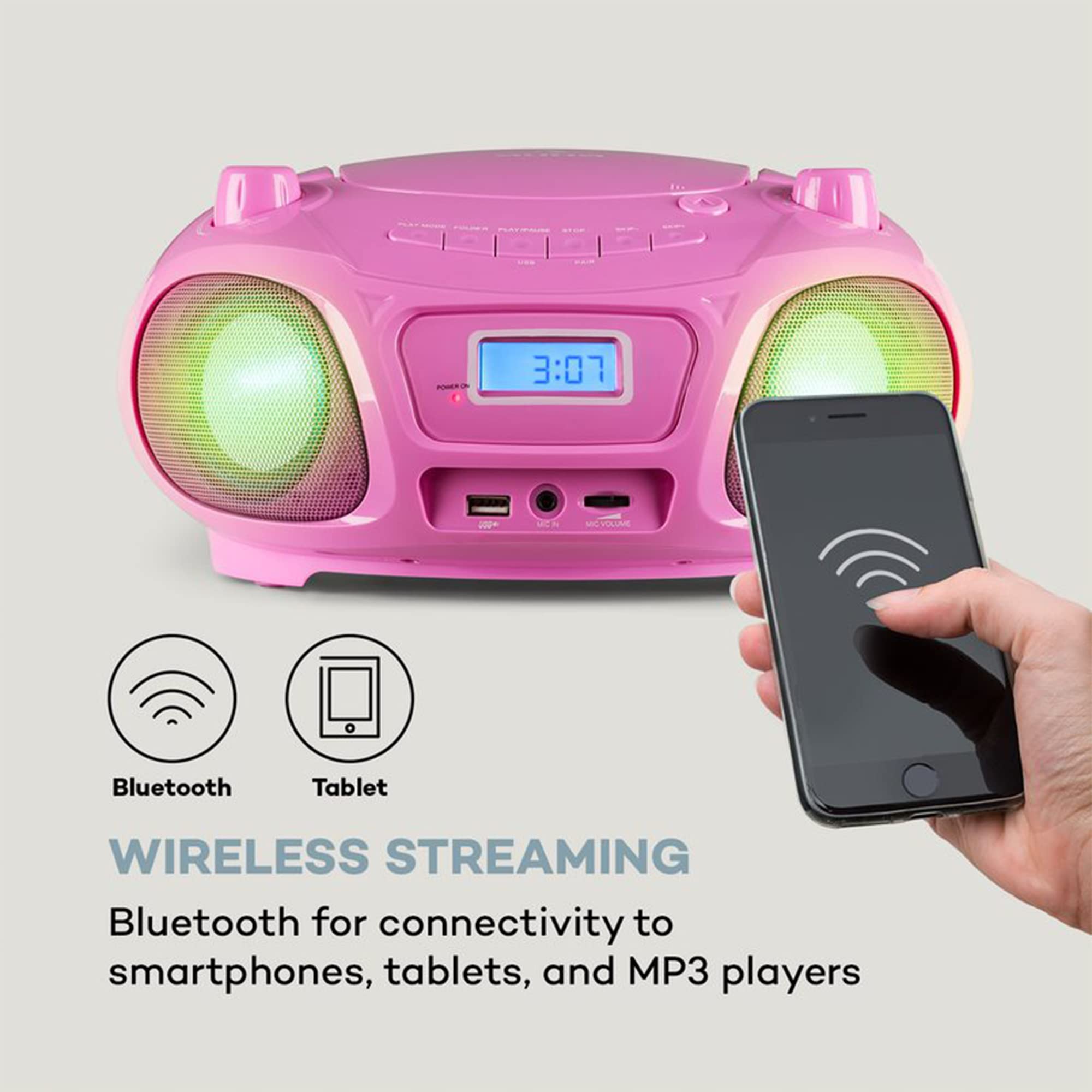 auna-boombox-cd-radio-mit-mikrofon-und-bluetooth-tragbar image 2