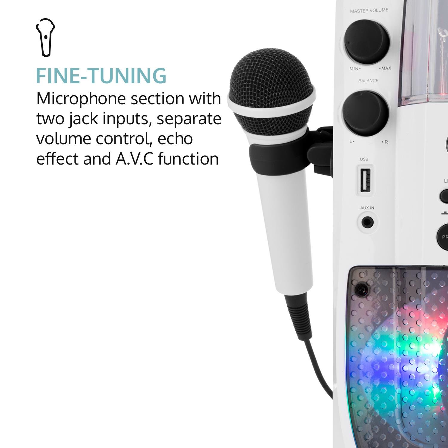 auna-kara-liquida-bt-karaoke-anlage-mit-dazzl-mic-set-und-led-wasserfont-ne-grau image 7