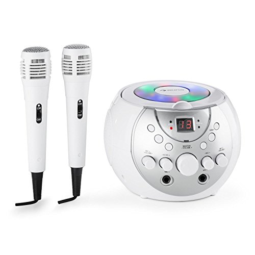auna-singsing-classic-karaoke-anlage-mit-cd-player-und-2-mikrofonen-wei image 7