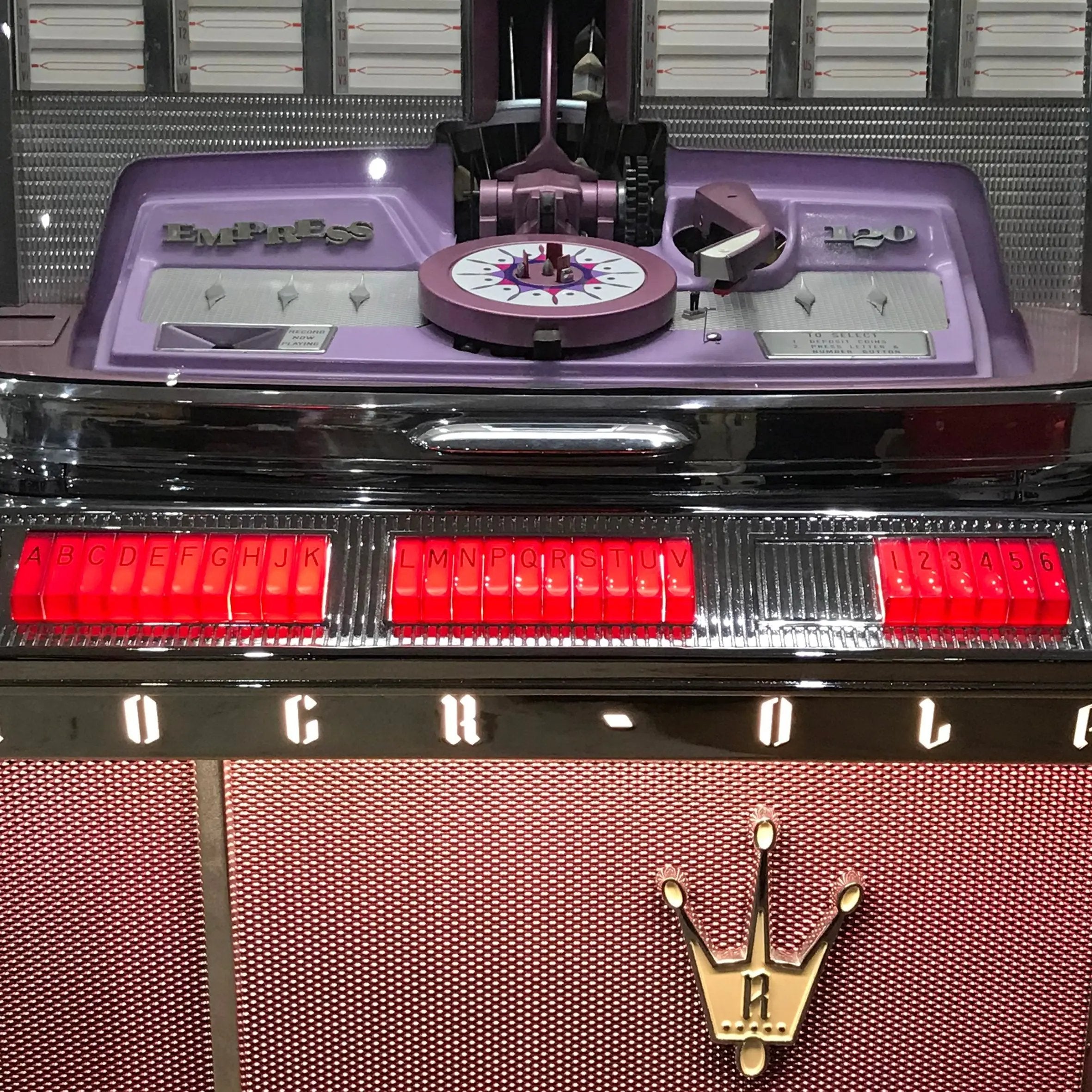 rock-ola-1496-empress-120-original-1962-vintage-vinyl-jukebox-mit-r-hrenverst-rk image 2