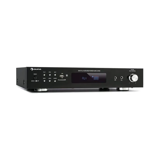 auna-amp-stereo-hifi-verst-rker-2x-60-watt-mit-bluetooth-usb-und-karaoke-schwarz image 1