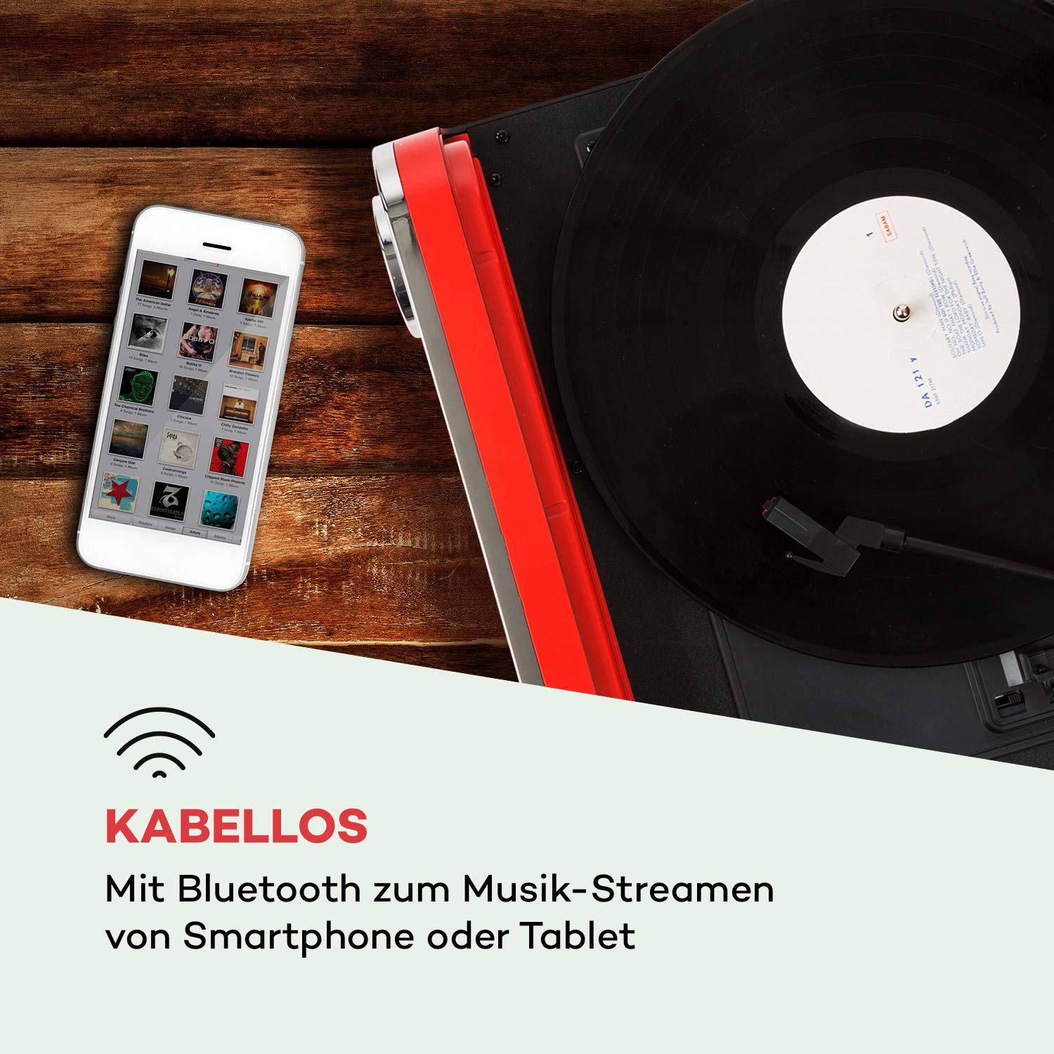 auna-challenger-lp-plattenspieler-mit-stereolautsprecher-bluetooth-und-ukw-radio image 3